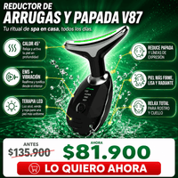 Reductor de Arrugas y Papada V-87 — Masaje Facial con Calor y Luz