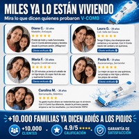 Aspirador de Piojos V-COM — Eléctrico, Elimina Piojos y Liendres