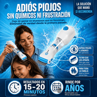 Aspirador de Piojos V-COM — Eléctrico, Elimina Piojos y Liendres