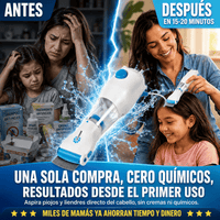 Aspirador de Piojos V-COM — Eléctrico, Elimina Piojos y Liendres